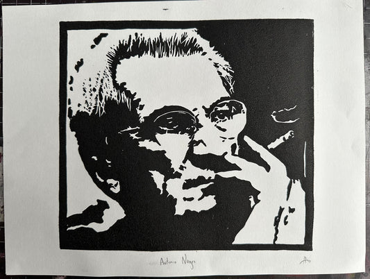 Antonio Negri Block Print