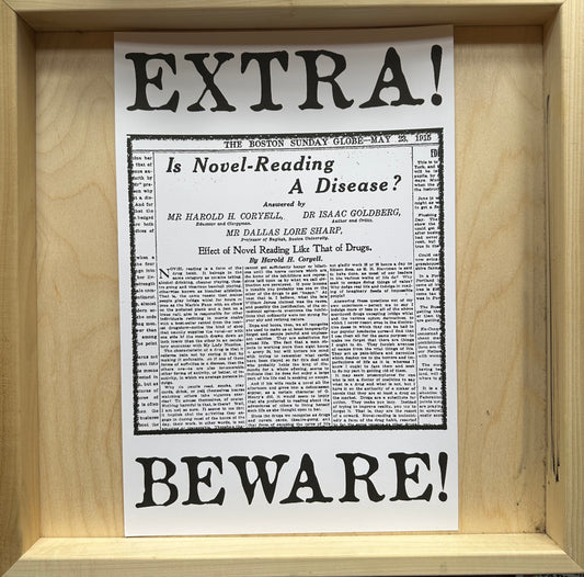"Is Novel-Reading a Disease?" Poster 12x18"