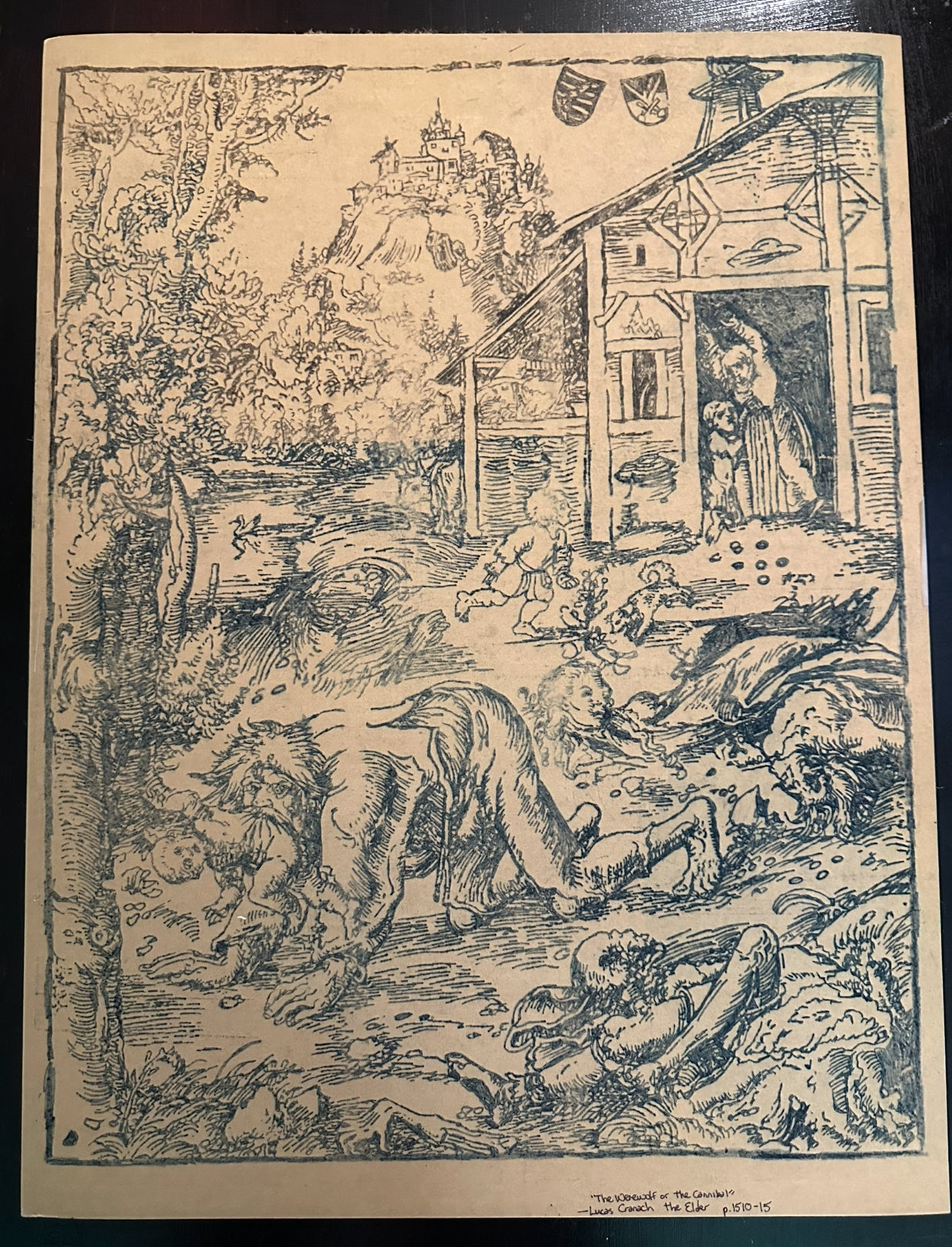 "The Werewolf or the Cannibal" remake ~20"x27"