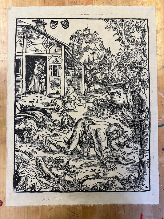 "The Werewolf or the Cannibal" remake ~20"x27"