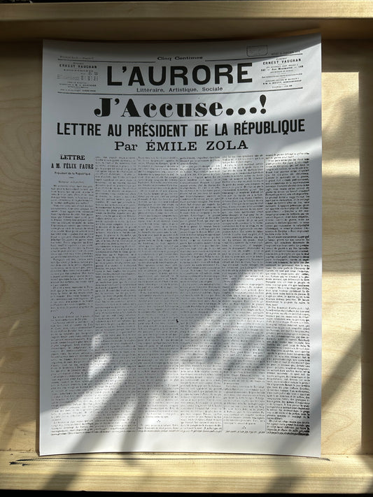 "J'Accuse" Poster 12x18" Redux