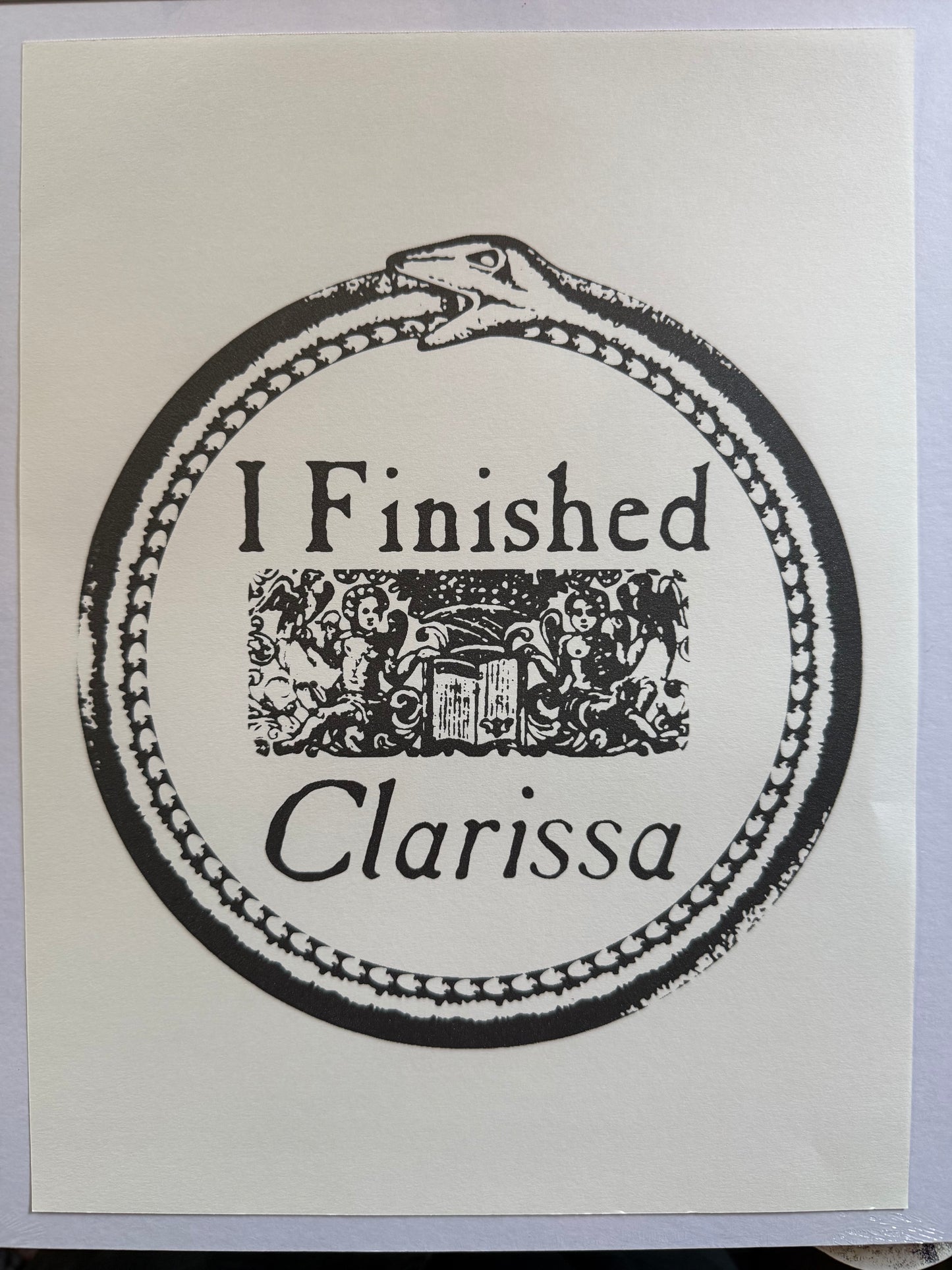 I Finished Clarissa Print