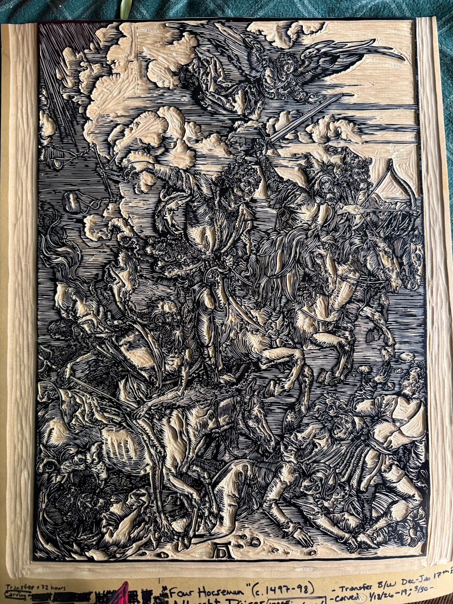 "The Four Horsemen" remake, Dürer ~16"x22,"