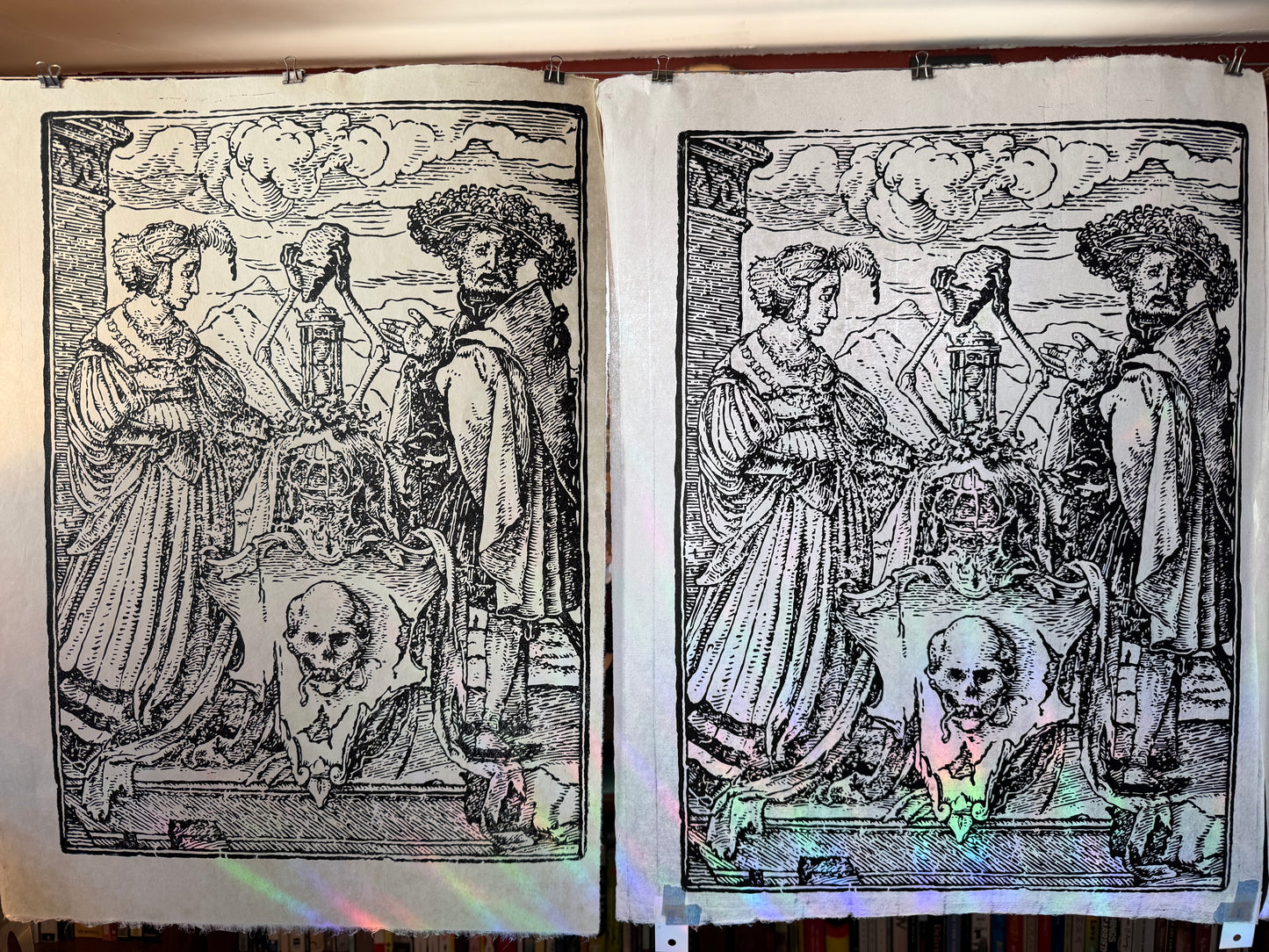 "The Escutcheon of Death" remake, Holbein ~16"x22," single color