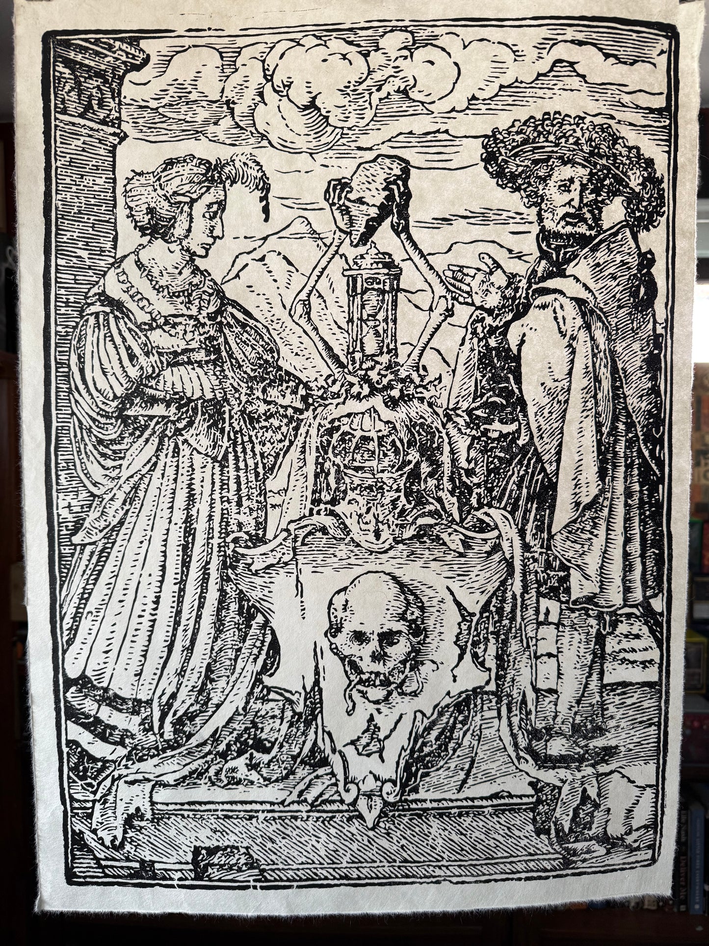"The Escutcheon of Death" remake, Holbein ~16"x22," single color