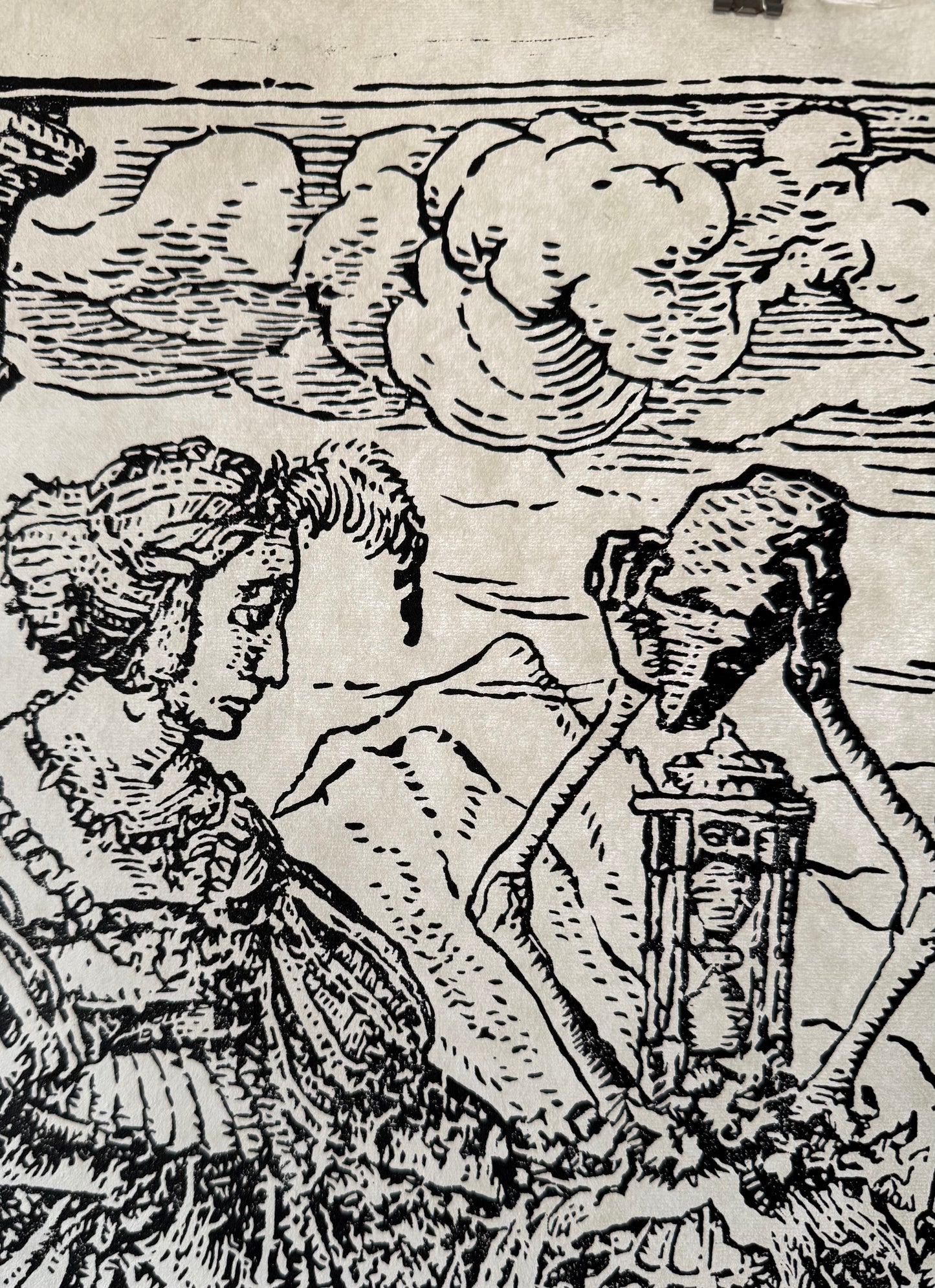 "The Escutcheon of Death" remake, Holbein ~16"x22," single color